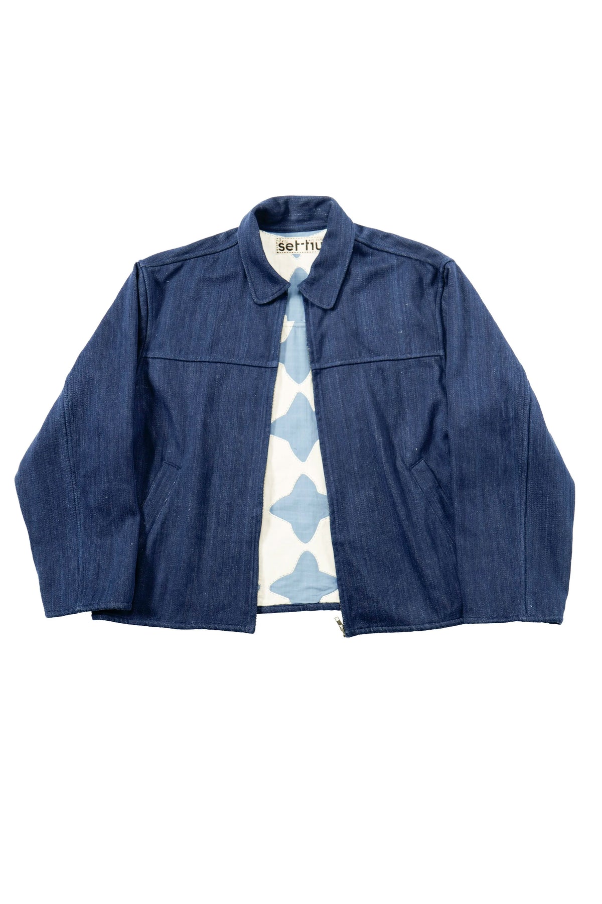 Quilted Black Diamond Trucker Jacket