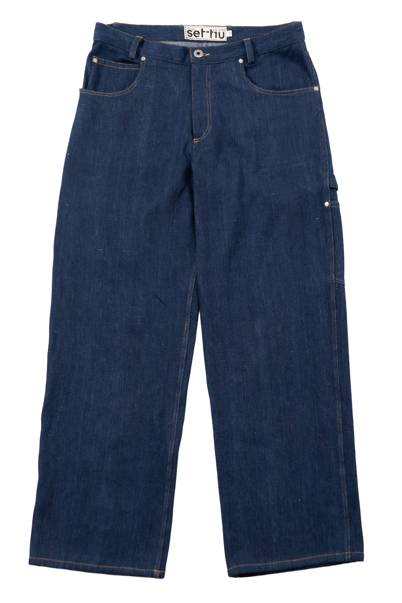 8-Pocket Utility Jean Indigo