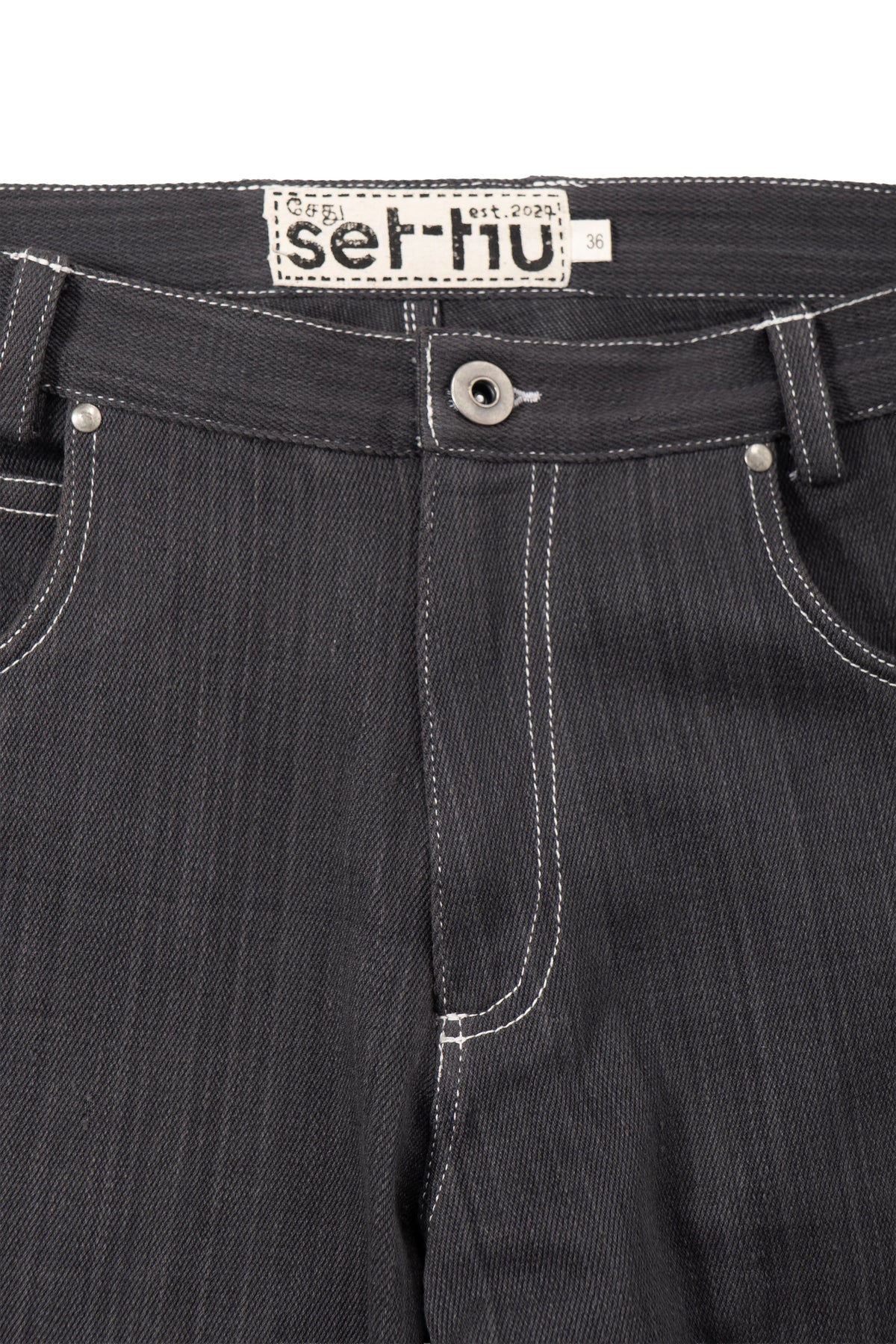 8-Pocket Utility Jean Charcoal