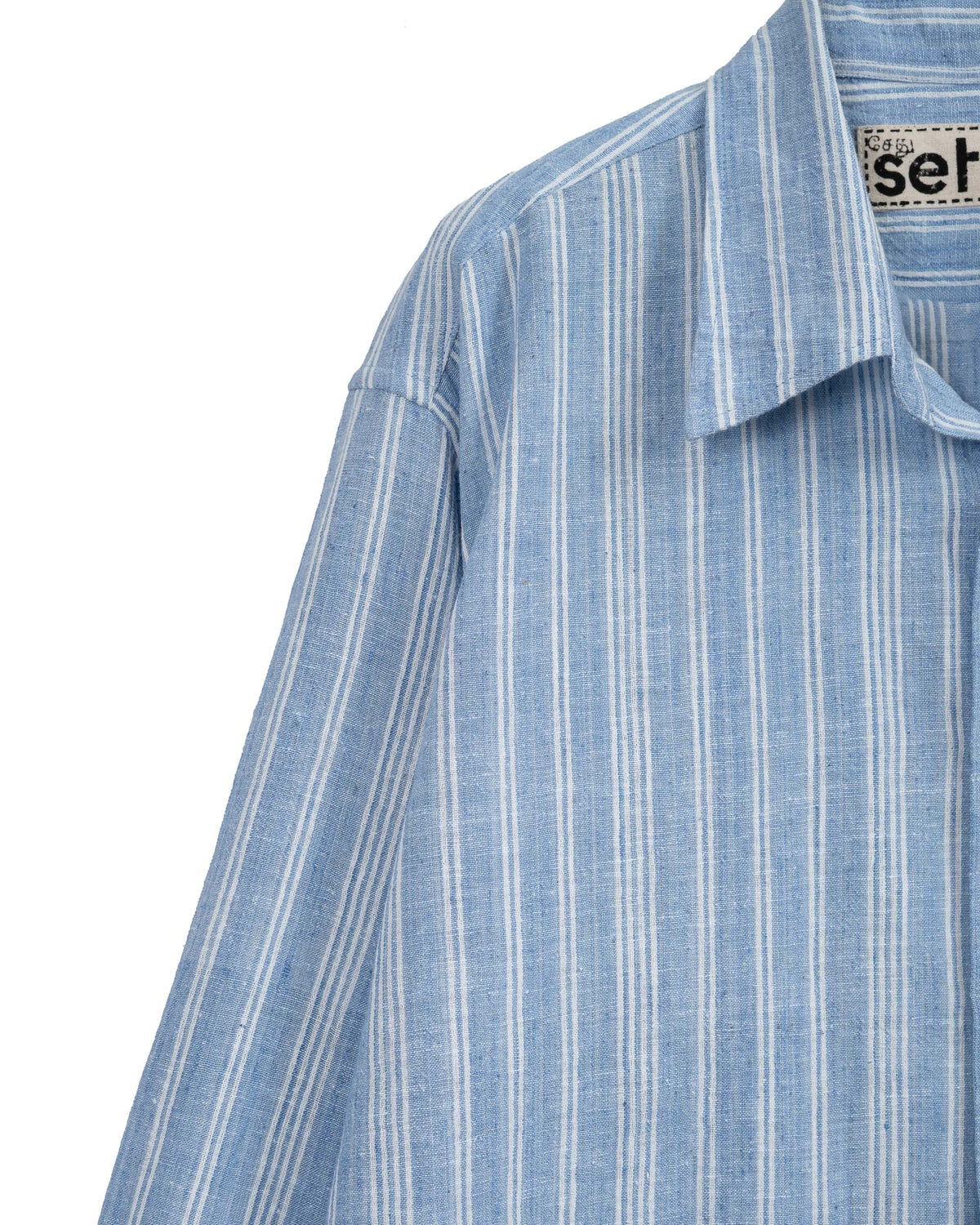 Ivy Oxford Shirt Blue Pinstripe
