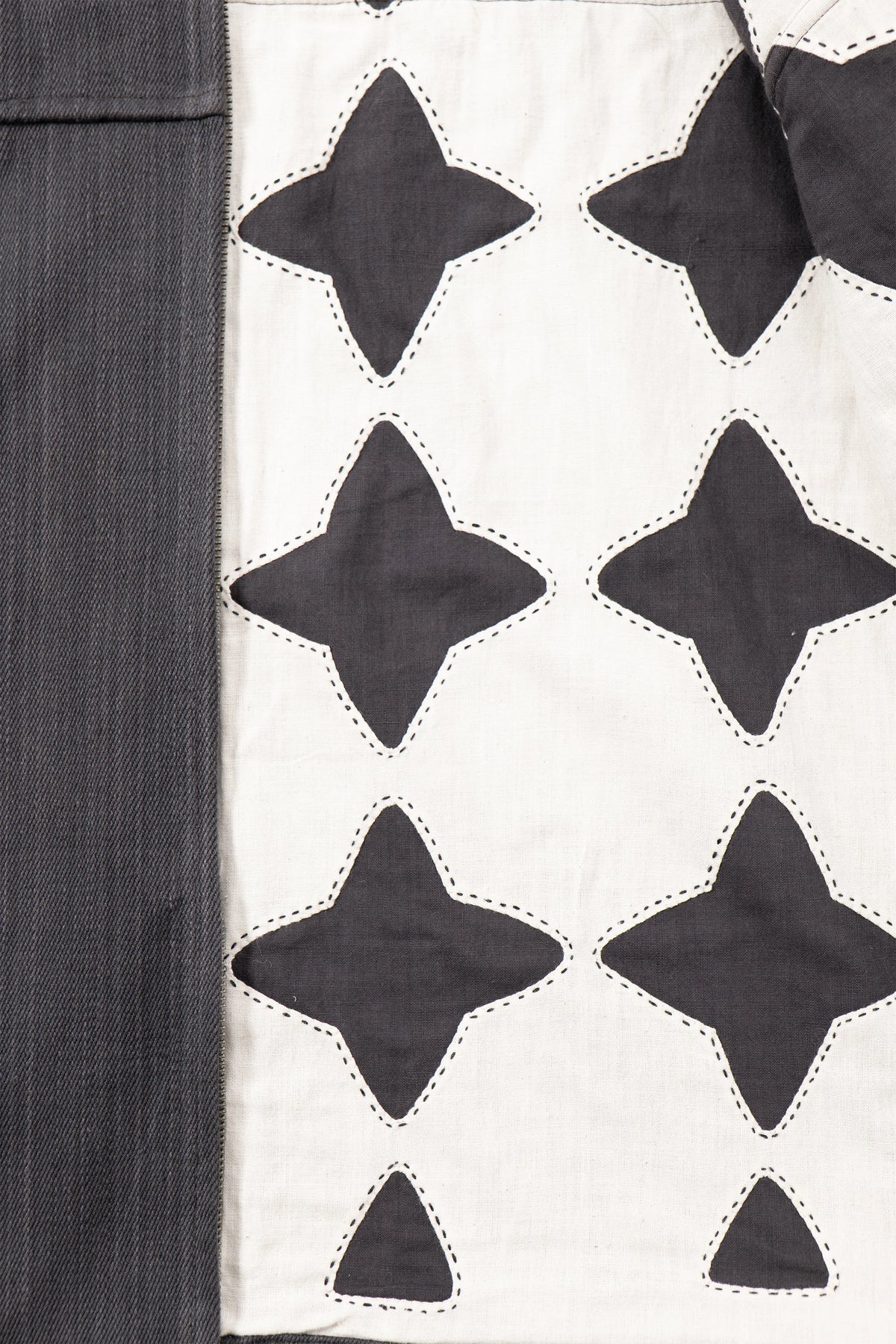 Quilted Black Diamond Trucker Jacket