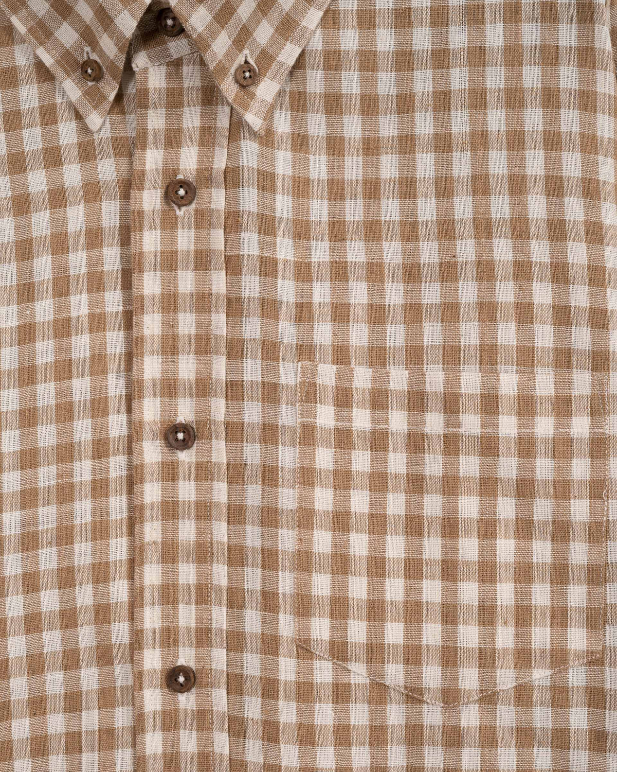 Upper Valley Check Shirt Fawn Gingham